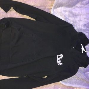 pink black hoodie